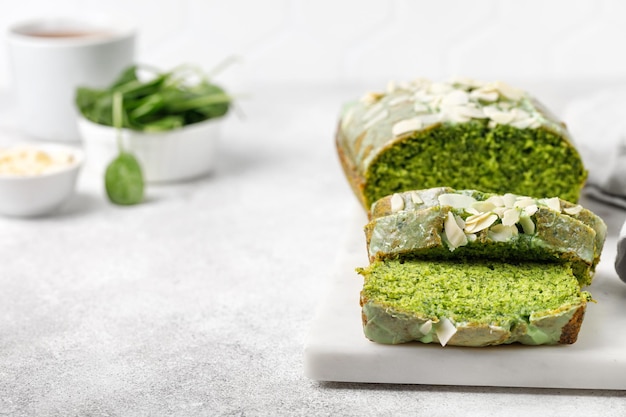 Recipe of Spinach pie Delicious sponge cake with spinach Copy space