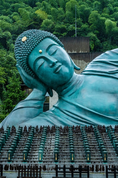 Reclining buddha statue at Nanzoin temple in Sasaguri, Fukuoka Prefecture, Japan