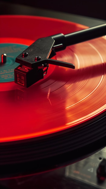 A Record Player In An Urban Flat Photo Realistic Vintage Retro Classic Gramophone