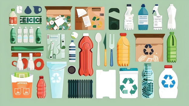 of Recyclable Materials with Waste Sorting Guide