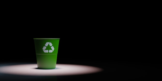 Recycle Bin in the Spotlight Isolated