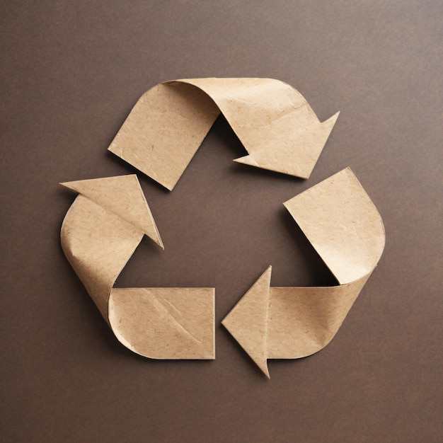 Recycle symbol icon from used paper Eco and save the environment concept