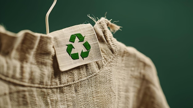 Photo recycled clothing label