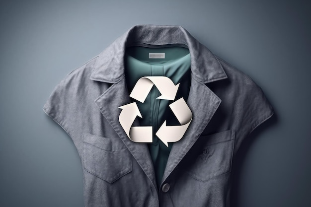 recycling logo with clothes sustainability AI generated image