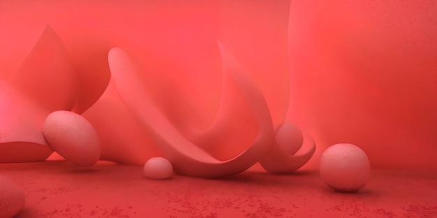 Red 3d abstract background