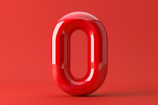 The Red 3D Letter O boasts a smooth polished finish that strikingly stands out