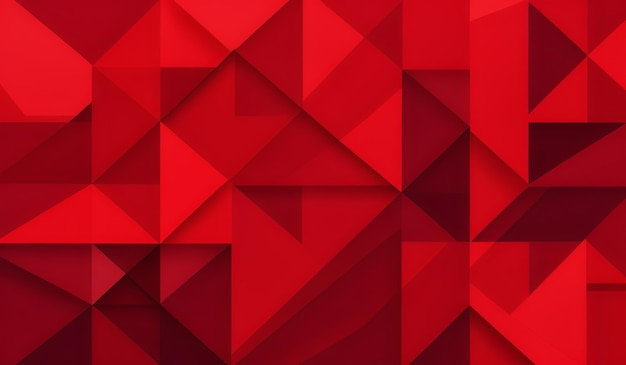 a red abstract background with geometric shapes and triangles