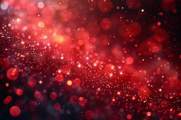 Red abstract bokeh background Christmas and New Year concept