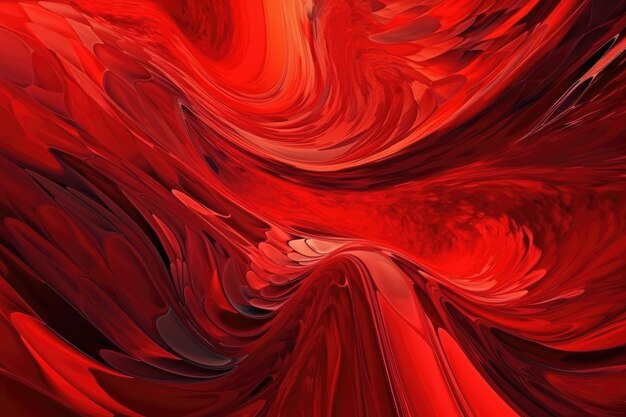 Red abstract digital illustration generative ai