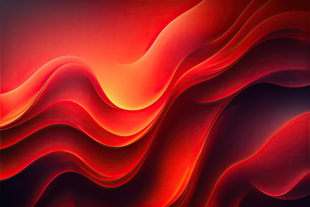 Red abstract gradient wave wallpaper Made by AIArtificial intelligence