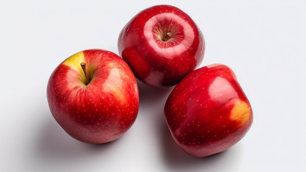 Red apple isolated Apples on white background