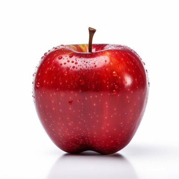 Red apple isolated on white background