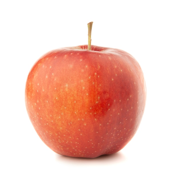 Red apple on a white background with a shadow