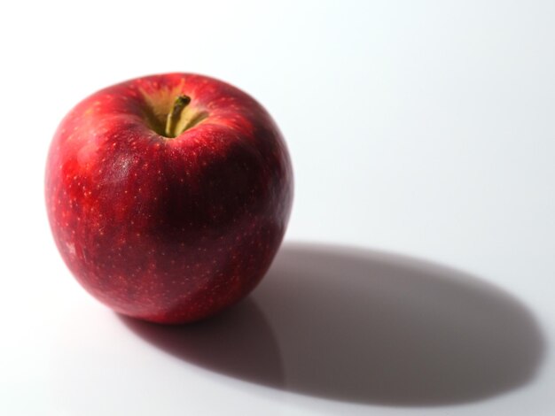 Red apple on white background