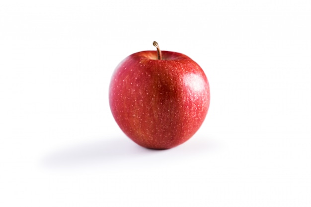 Red apple on a white background