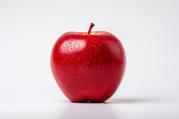 Red apple with a gentle curve on white su natural snack fresh fruit Apple image