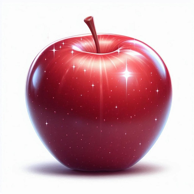 Photo a red apple with a star on it