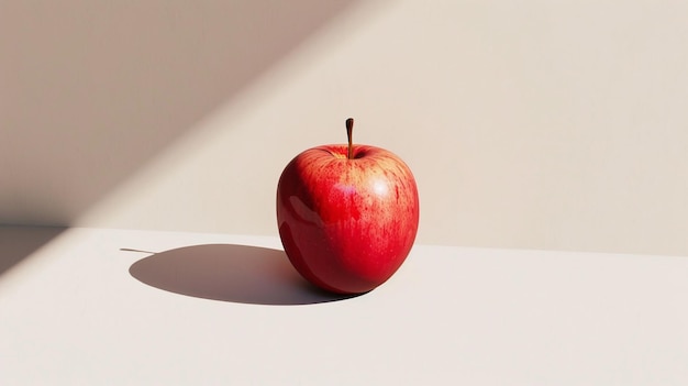 a red apple with a stem that says quot a quot on it