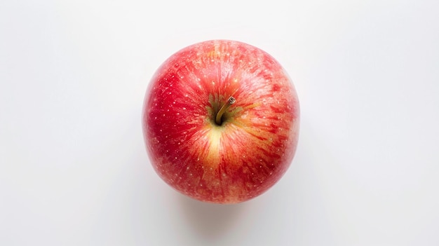 a red apple with water droplets on it white background