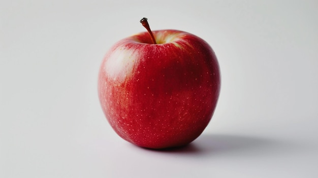 a red apple with a white background