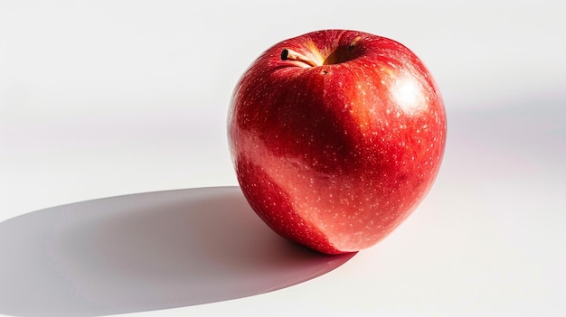 a red apple with a white background