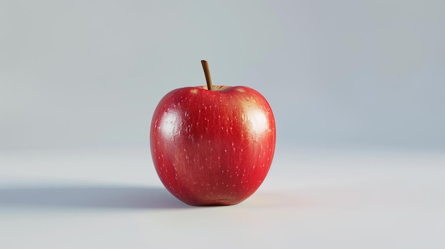 a red apple with a white background