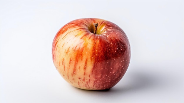 A red apple with a white background