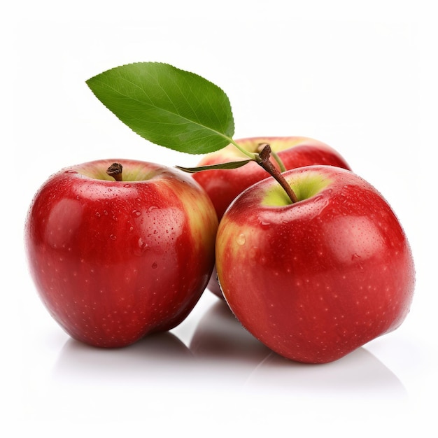 Red apples isolated Illustration AI GenerativexA