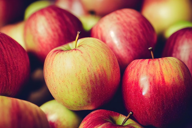 Red apples on white background