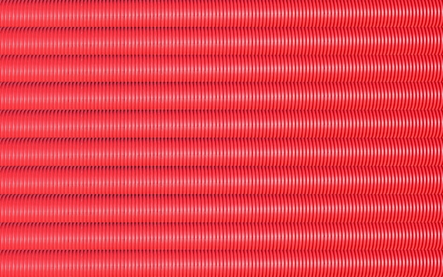 Red background of ribbed tubes