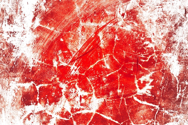 Red Background Scary bloody wall white wall with blood splatter for halloween background