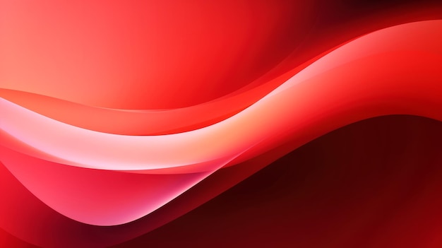 Red background with elegant curves of undulating waves for websites or presentations