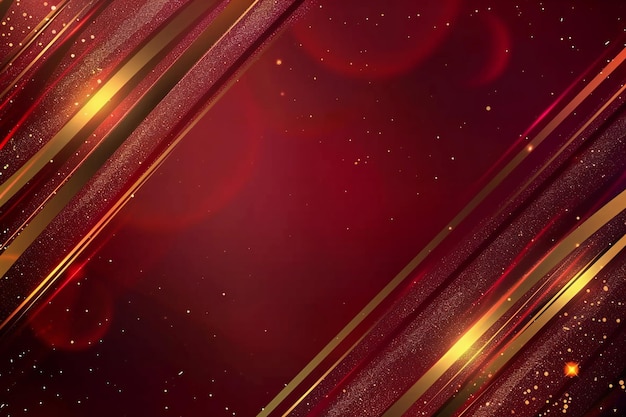 a red background with gold and red stars