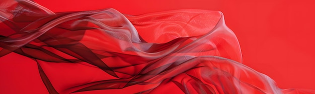 a red background with a red and black stream of smoke