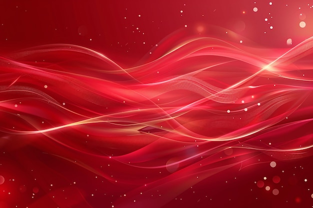 a red background with a red and yellow swirl and stars