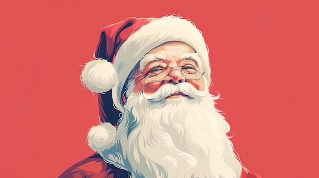 a red background with a santa claus on it