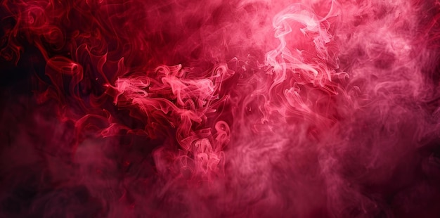 A red background with smoke and fire