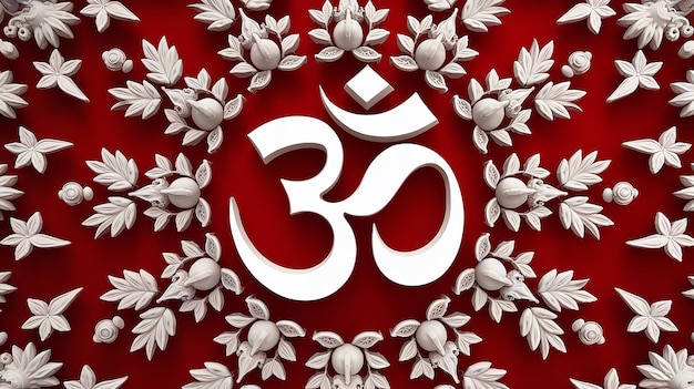 Photo a red background with a symbol that saysthe number 30