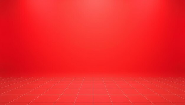 Photo red background with white grid