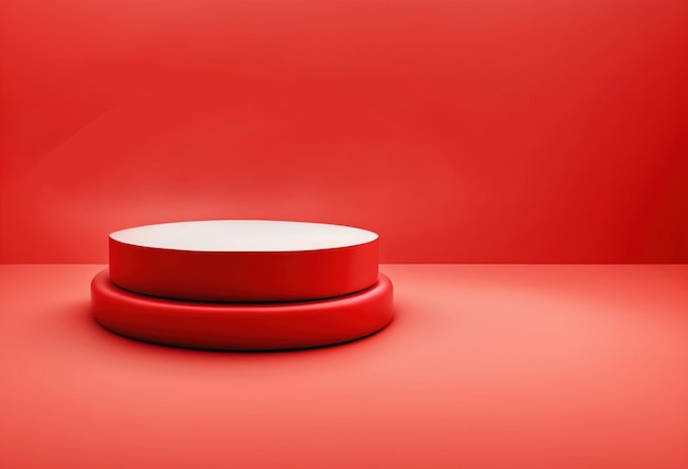 A red background with a white object on top of it