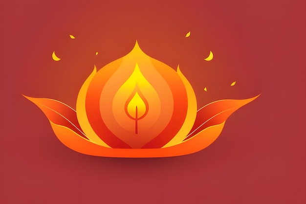 a red background with a yellow and orange light and a red background with a candle in it