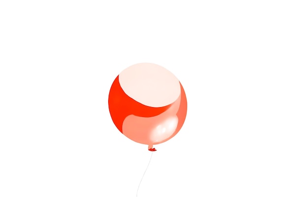 Photo red balloon isolated on white background