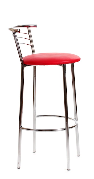 Red bar chair isolated on white