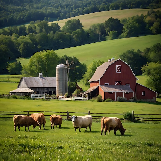 Photo a red barn with a white sign that says quot pharmacy quot on the side