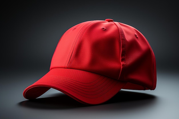 red basball cap mockup