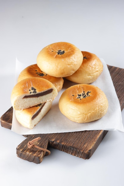 Red Bean Bread is Japanese Round Bread called Anpan, filled with adzuki red bean paste.