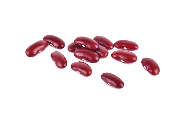 Red bean isolated on white