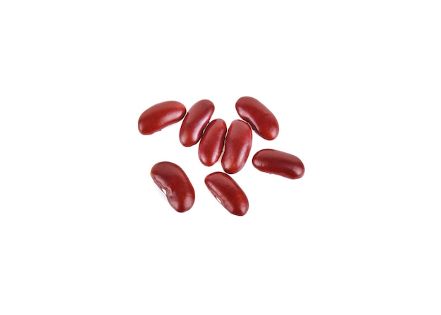 Red beans isolated on white background