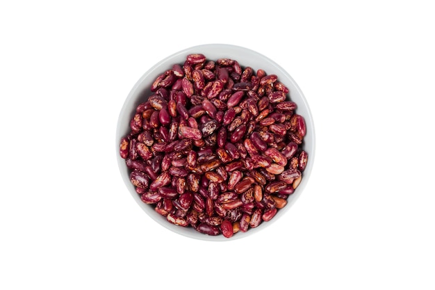 Red beans isolated on white background