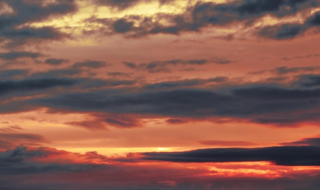 Red beautiful sky at sunset